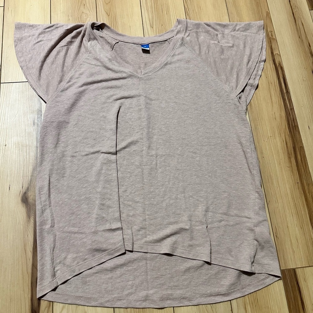Old Navy Gray Asymmetrical Relaxed T-Shirt